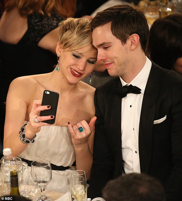 Nicholas previously dated actress Jennifer Lawrence, 29, on and off for four years (pictured together in January 2014)