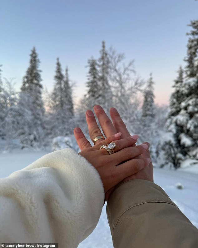 Her series of daring photos also included one that showed off Tammy's impressive diamond sparkler worth a reported $23,000