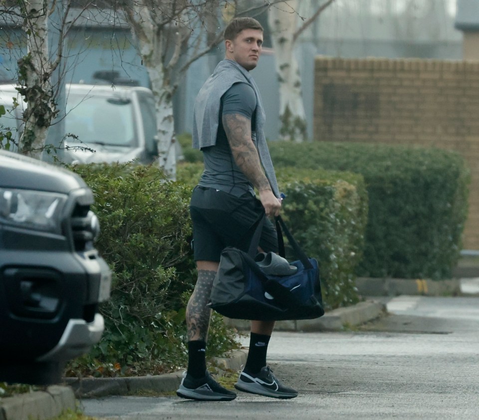 Dan Jossa leaving a gym in Essex.